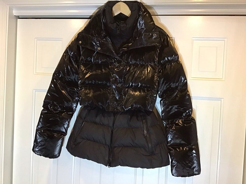 Athleta X Allyson Felix Womens S Black Down LEGEND DOWNTOWN METALLIC JACKET Gorp